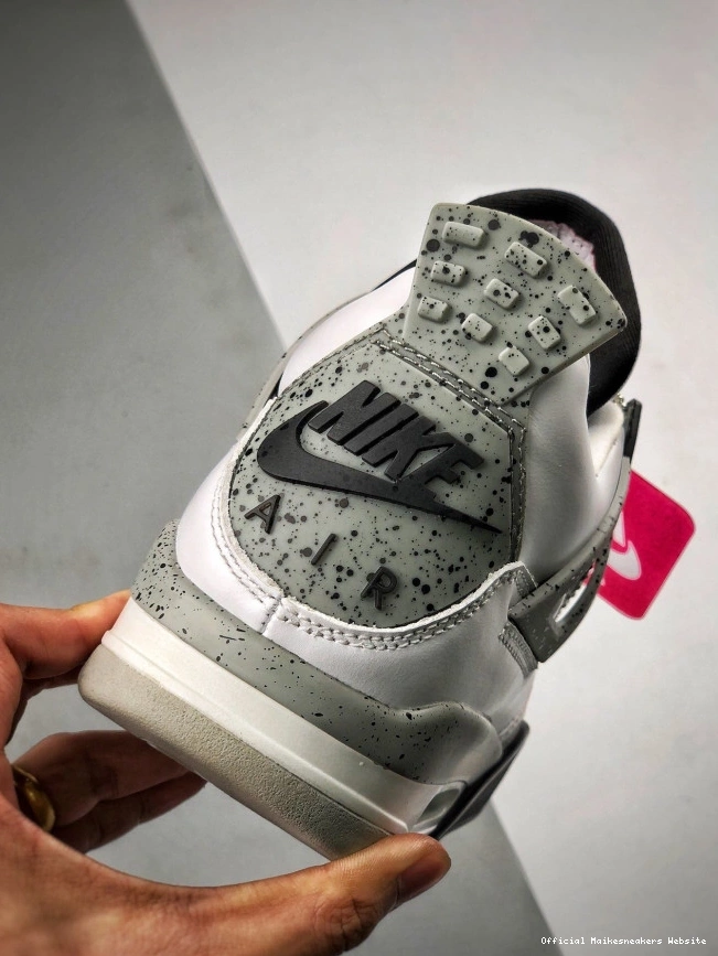 Official Maikesneakers White (nike) 840606-192 Cement Air Jordan OG 4 0805